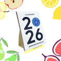 Calendario 2026 · Frutas de Temporada (edición cozy)